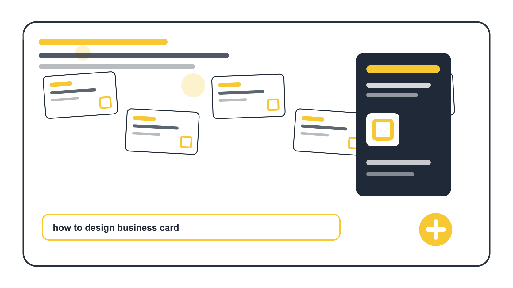 BizBee print guide visual for how to design a business card: the ultimate guide for dubai businesses showing complete business card design workflow with layout, paper, QR and file-prep stages.