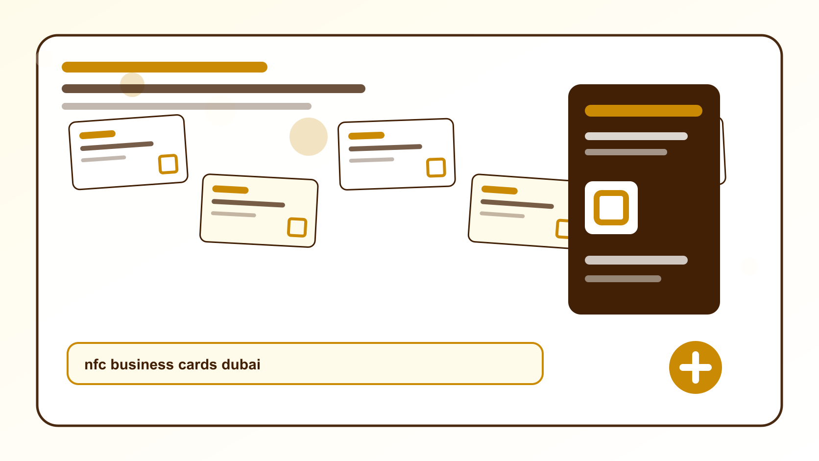 BizBee print guide visual for nfc business cards: are they worth it for dubai networking? showing NFC business card concept with tap interaction, QR backup and printed contact details.