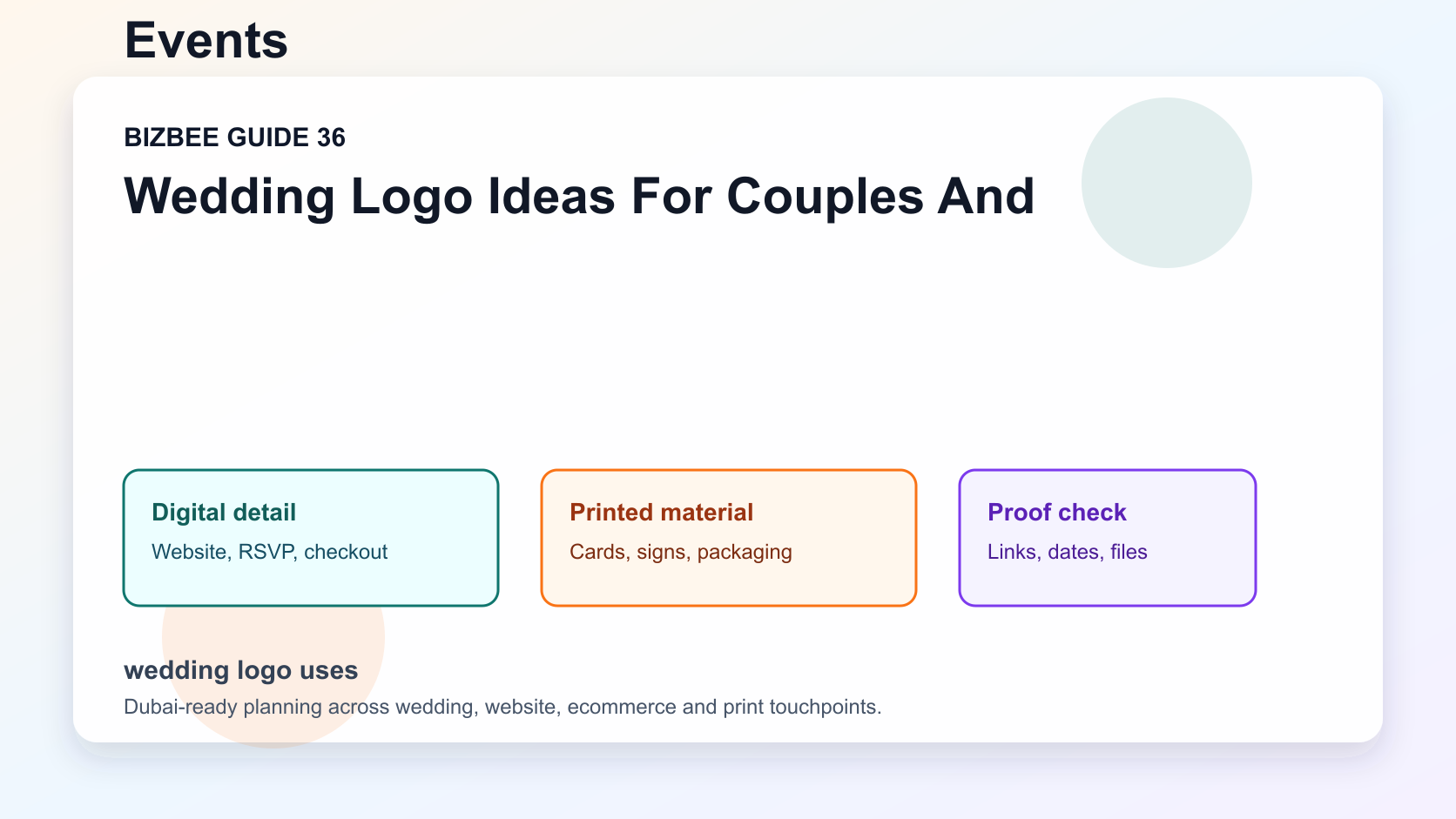 wedding logo uses for Dubai wedding, website and ecommerce planning