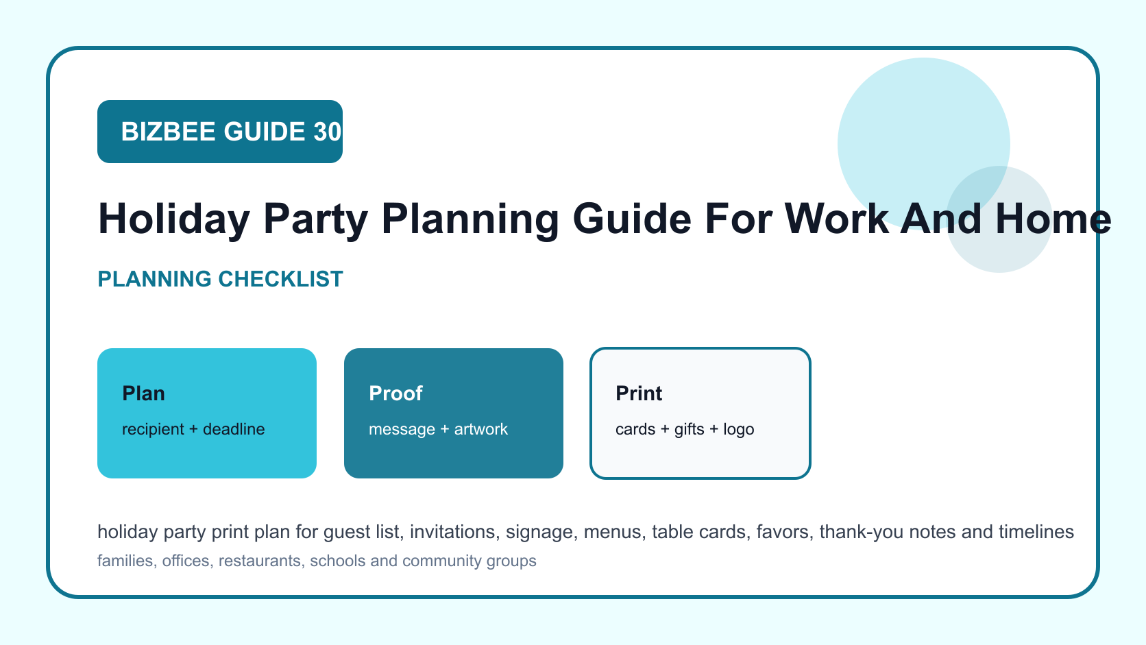 holiday party print plan for Dubai cards, gifts and logo materials