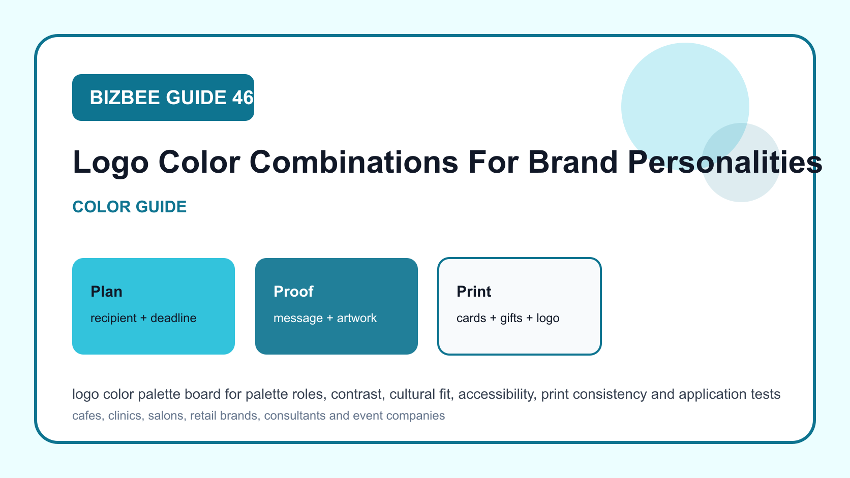 logo color palette board for Dubai cards, gifts and logo materials