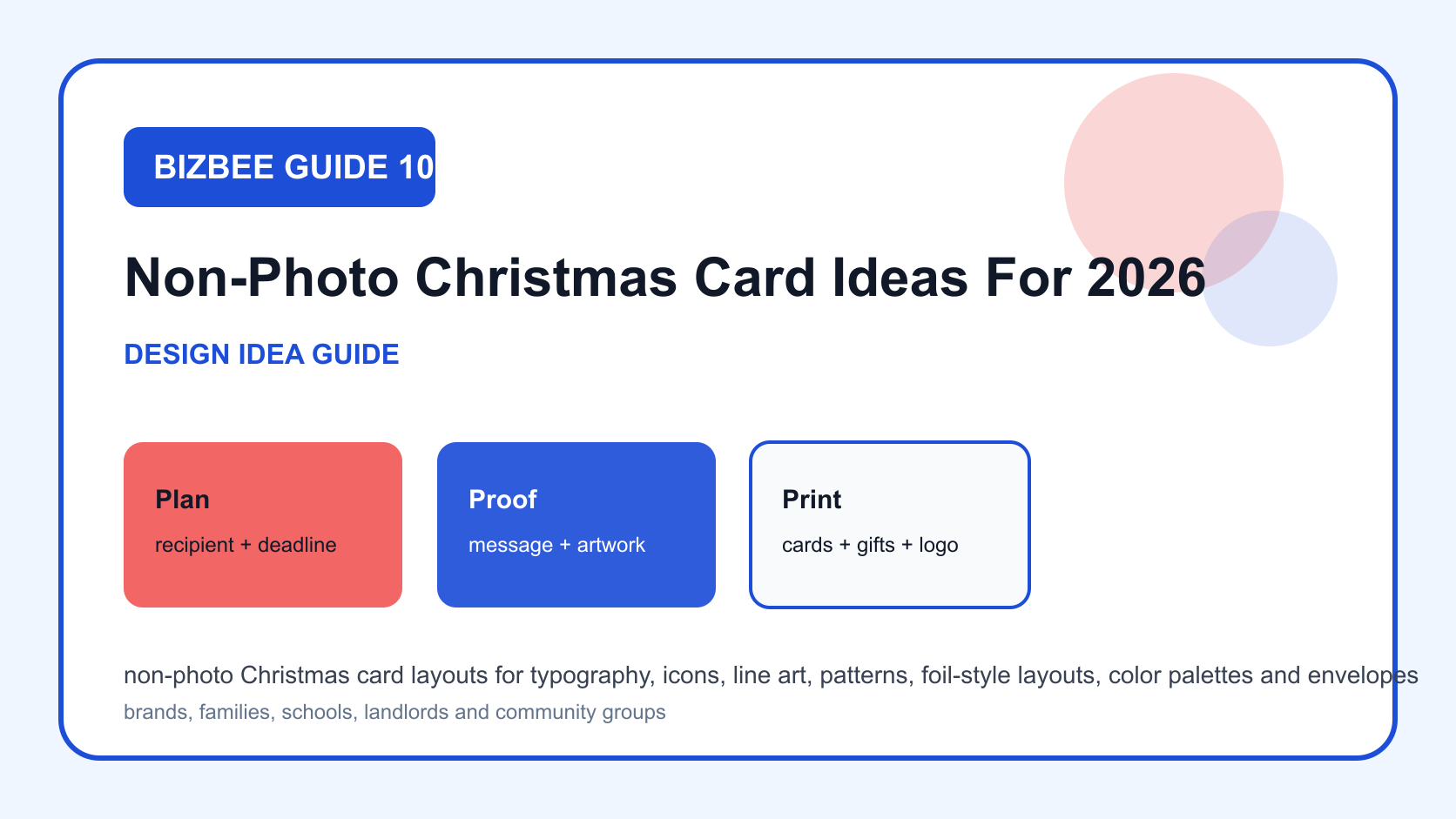 non-photo Christmas card layouts for Dubai cards, gifts and logo materials