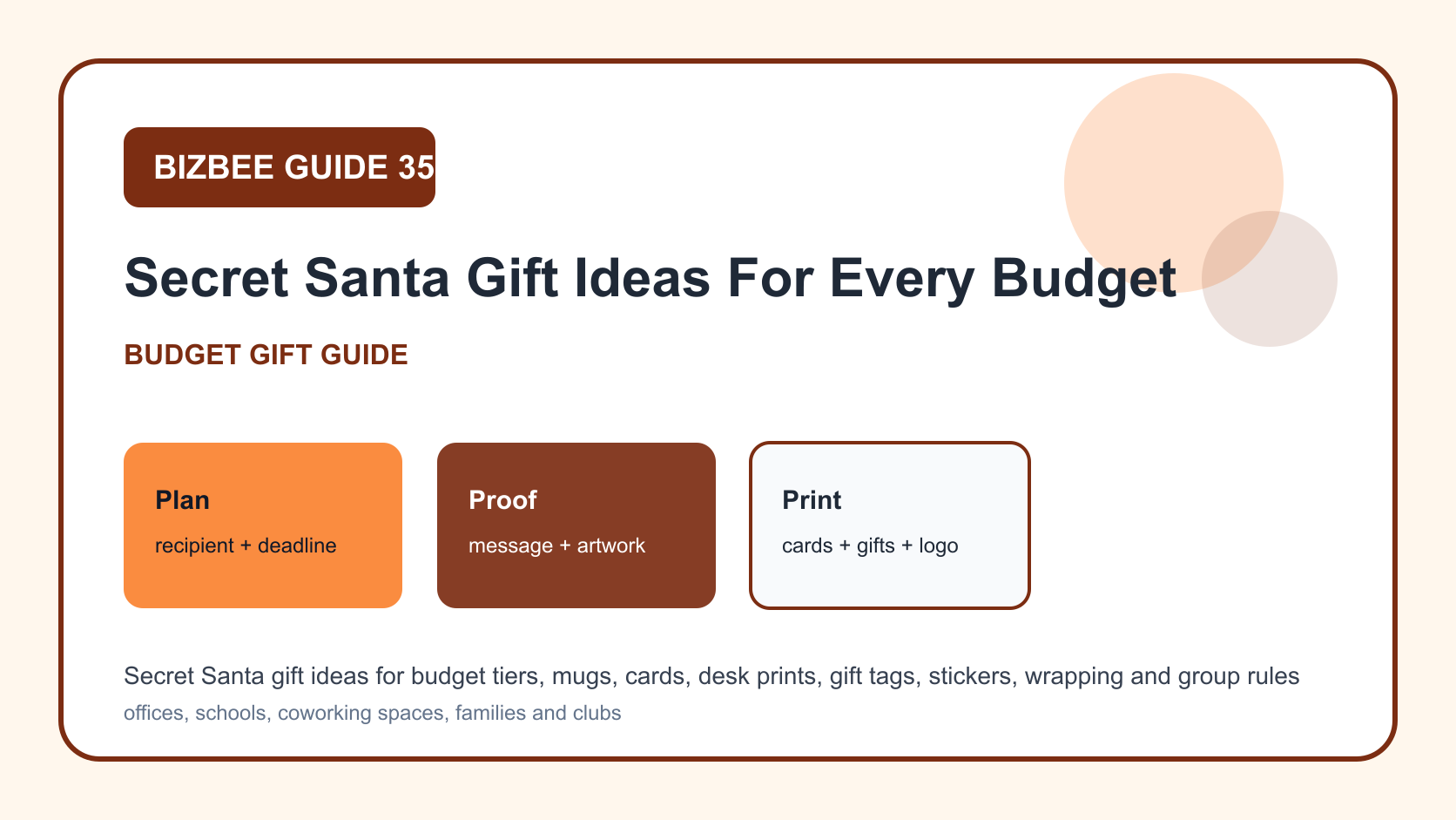 Secret Santa gift ideas for Dubai cards, gifts and logo materials