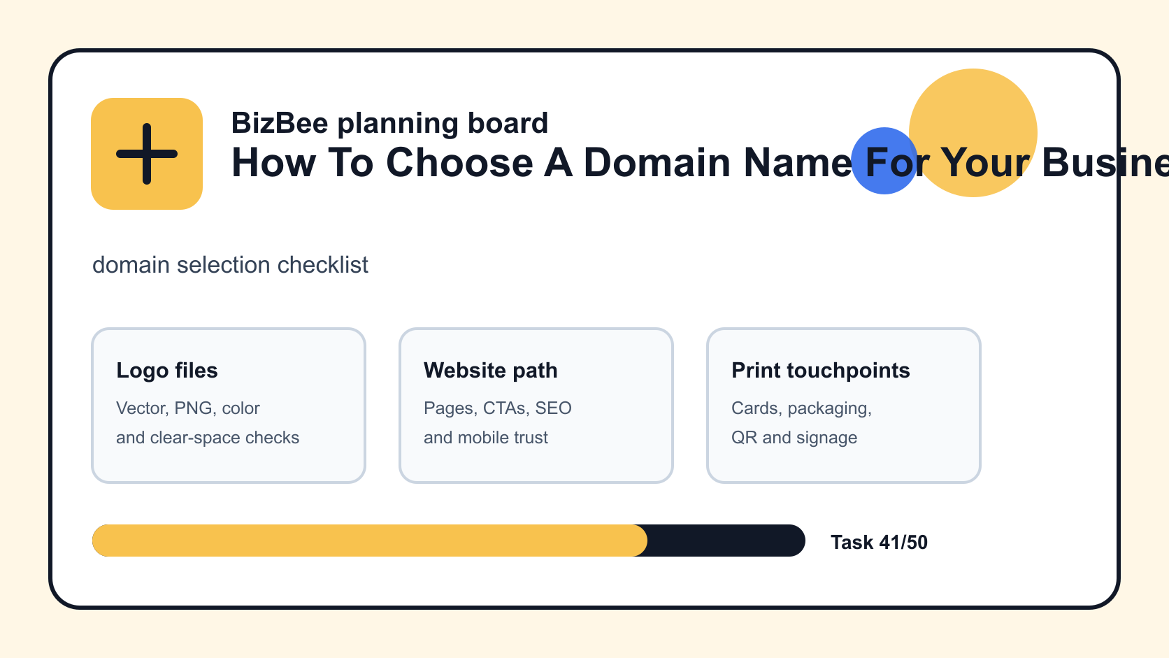 domain selection checklist for Dubai logo, website and ecommerce planning