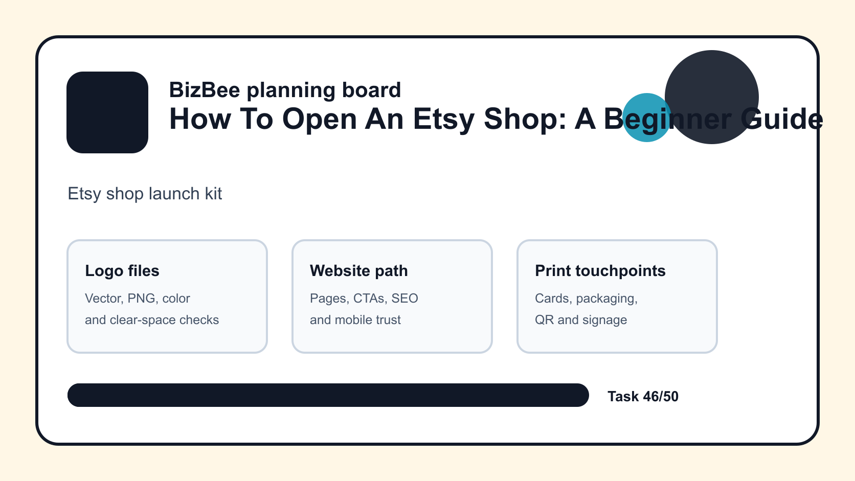 Etsy shop launch kit for Dubai logo, website and ecommerce planning