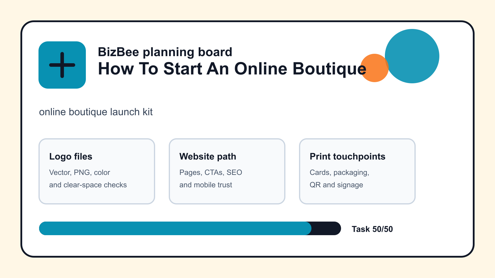 online boutique launch kit for Dubai logo, website and ecommerce planning